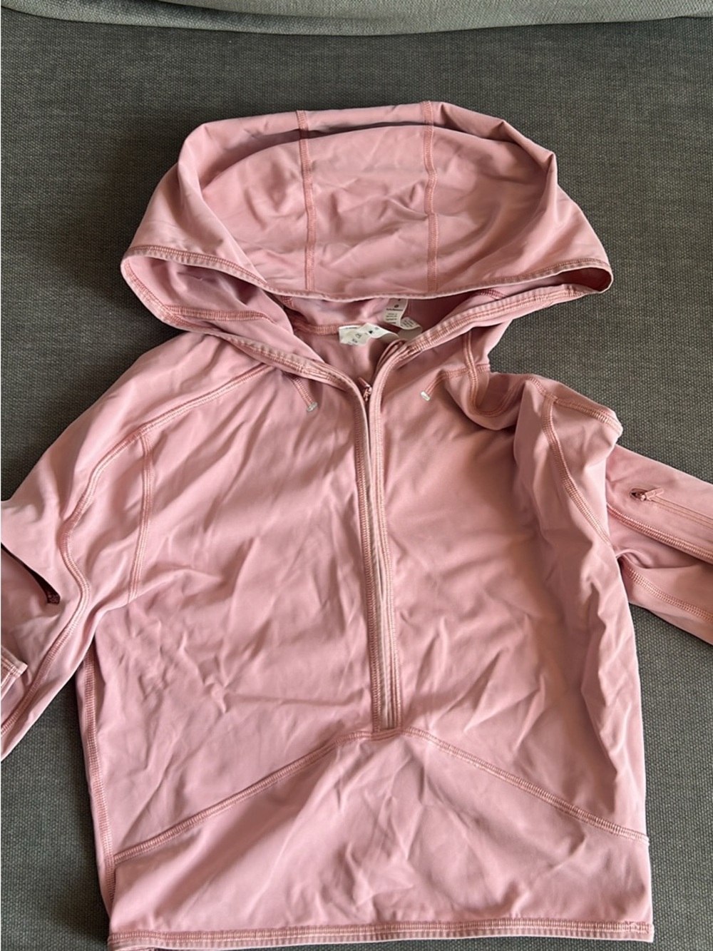 lululemon athletica Light Pink Hooded Half-Zip Pullover